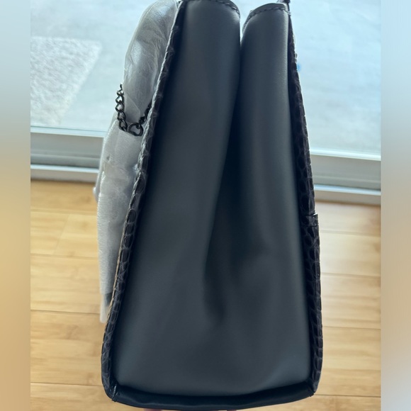 Tumi Pavia Cori Croc-Embossed Tote Bag- Charcoal - Picture 10 of 11